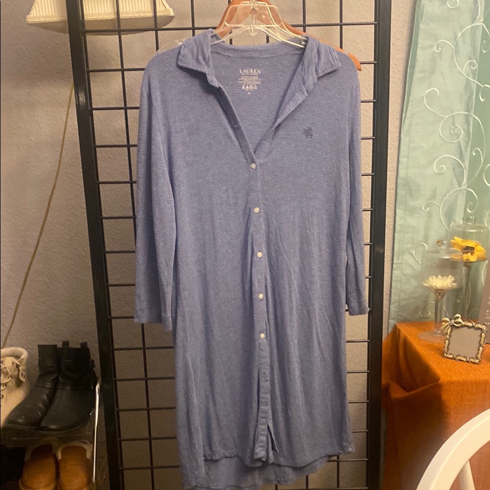 Lauren Ralph Lauren Striped Blue night gown